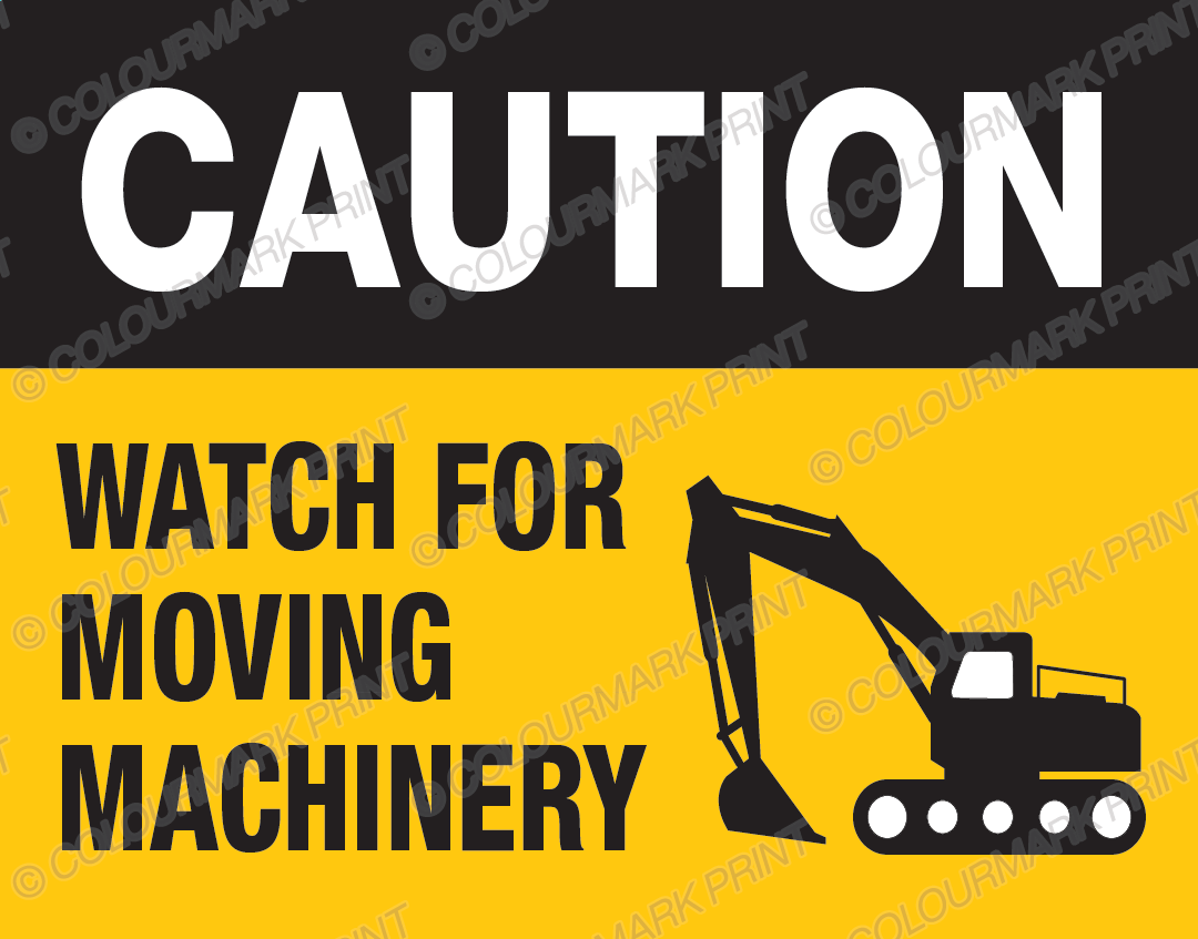 Caution: Watch for Moving Machinery Sign
