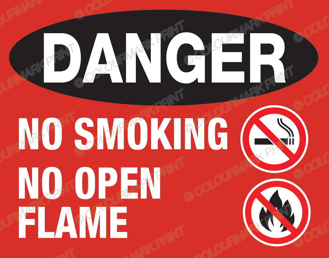 Danger: No Smoking No Open Flame Sign