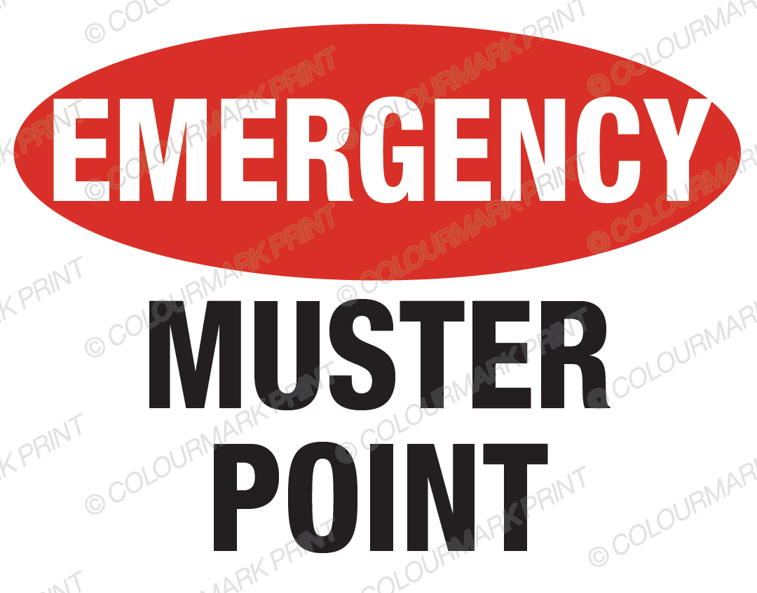 Emergency Muster Point Sign