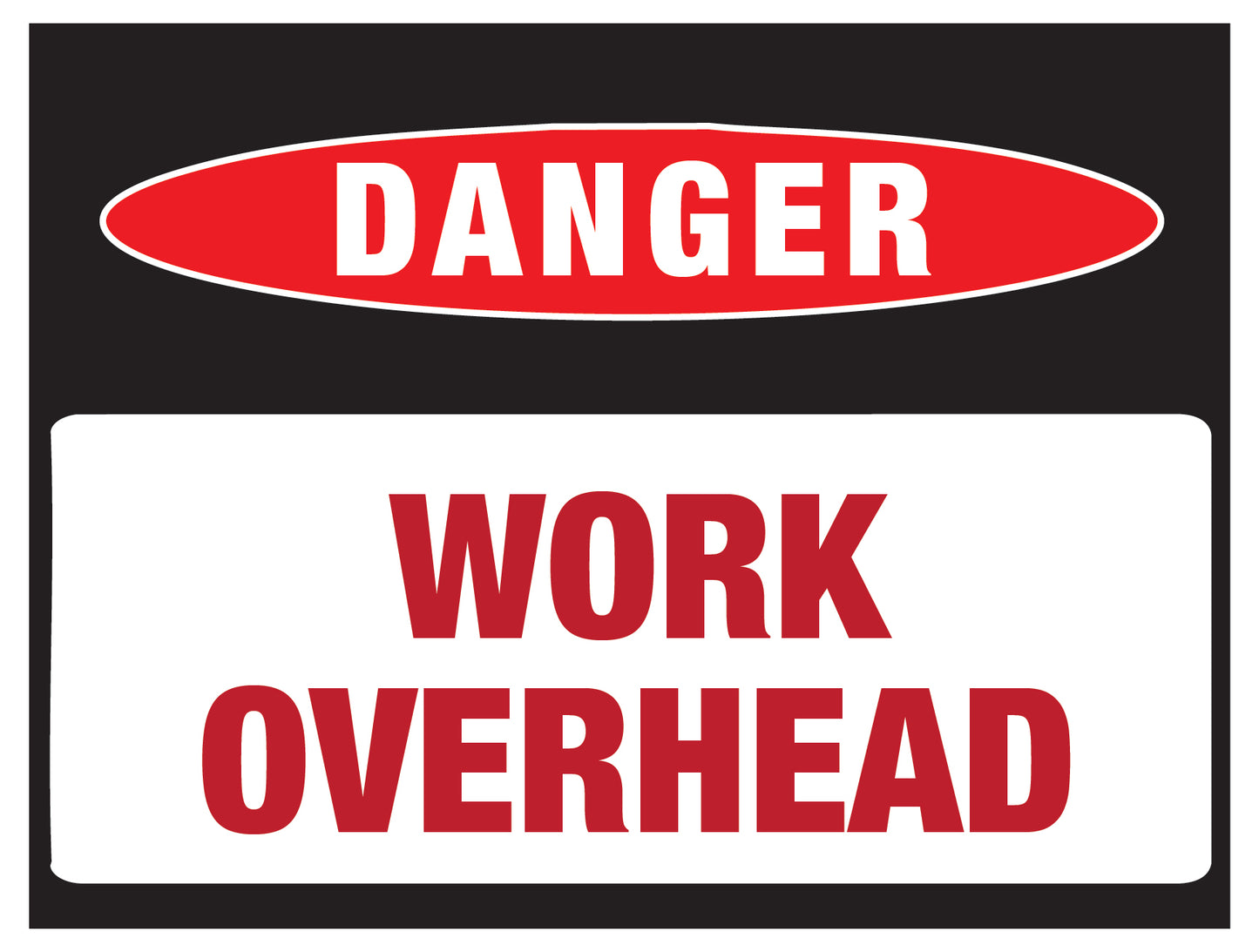Danger Work Overhead Sign