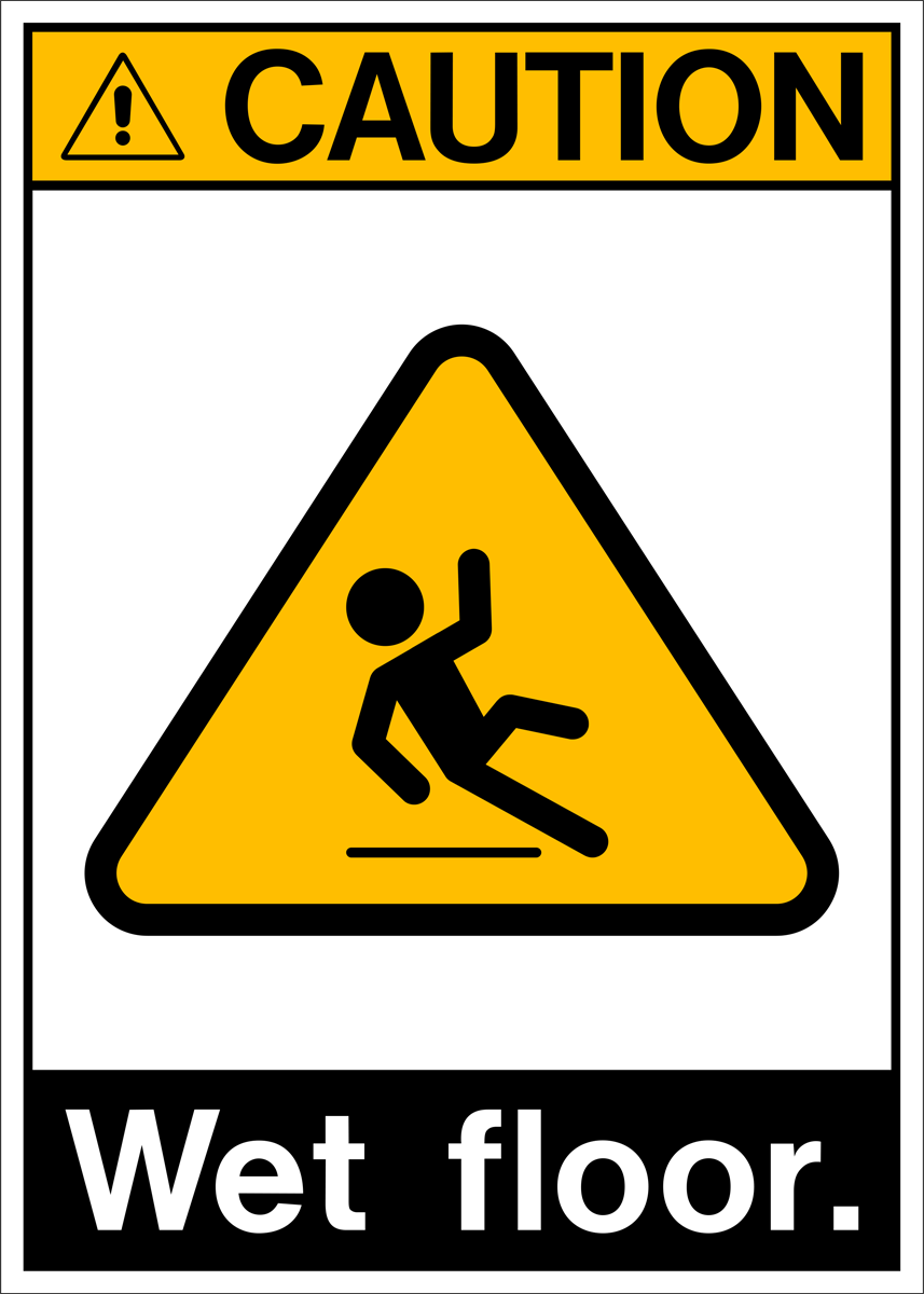 Caution - Wet Floor ANSI