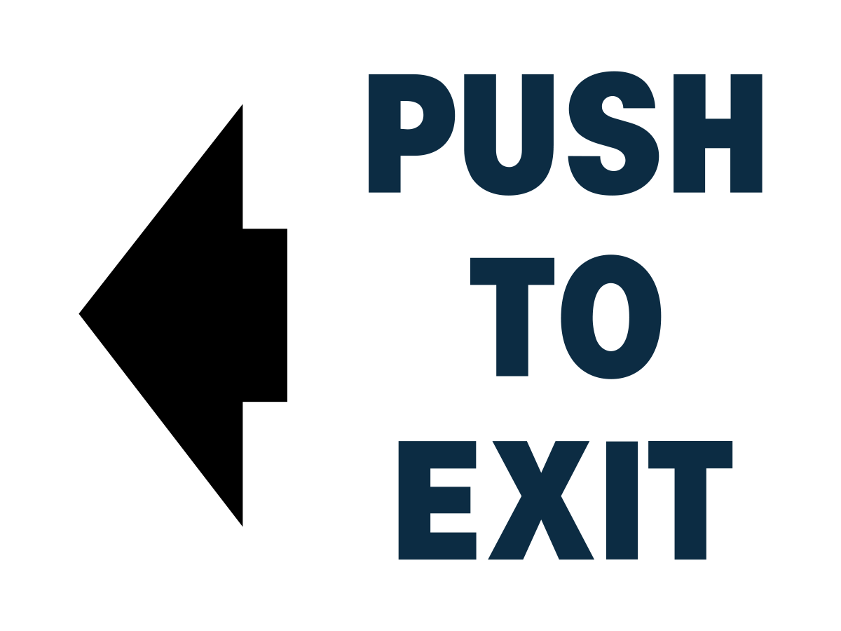 Push to Exit Left Arrow