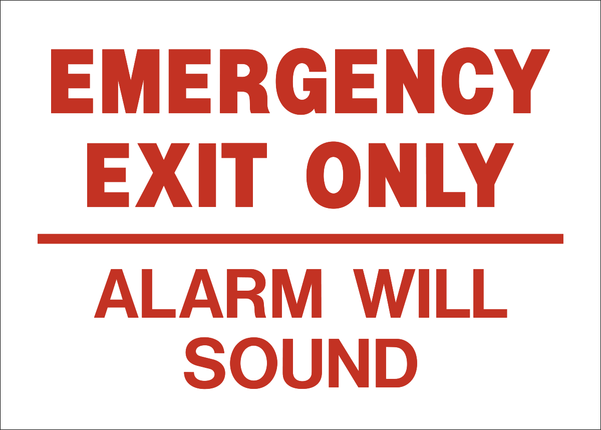 Emergency Exit Only Alarm