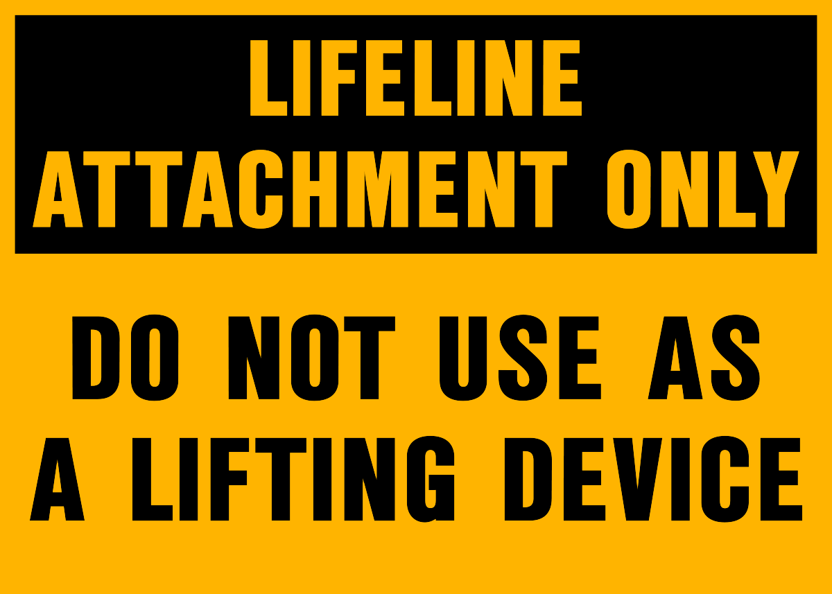 Caution - Fall Protection Lifeline