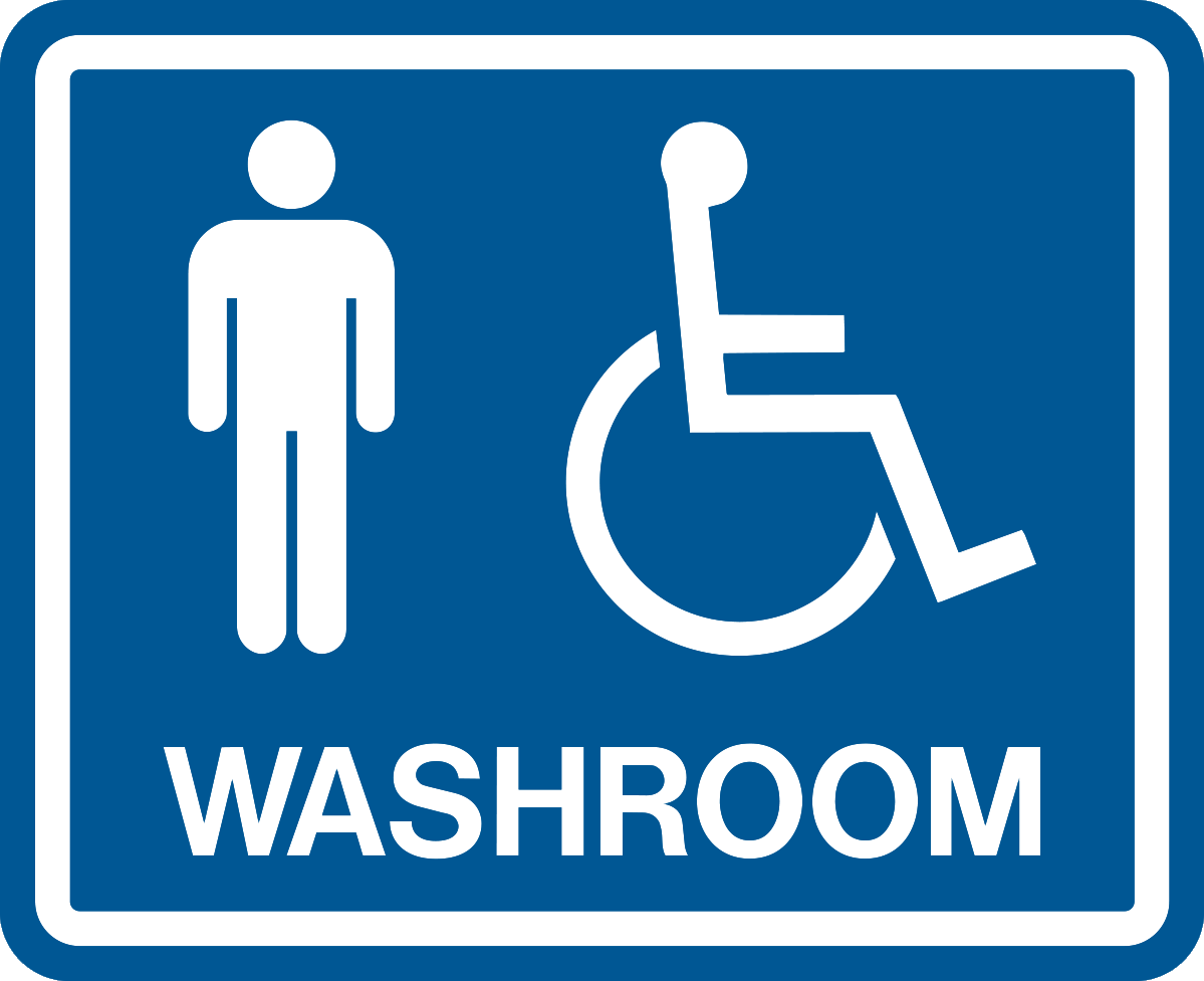 Men Accessible Washroom Sign (No Line)