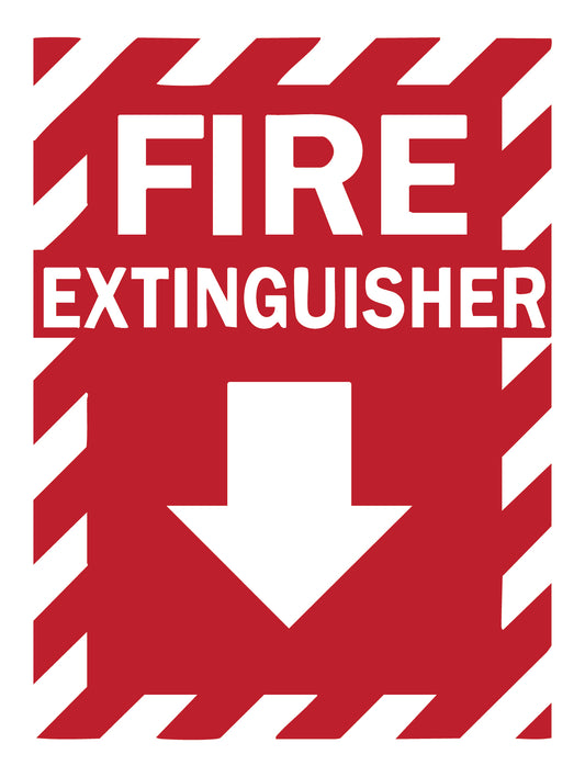 Arrow Down Fire Extinguisher