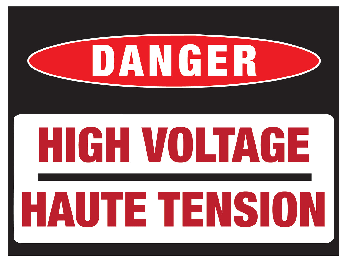 Danger - High Voltage Bilingual