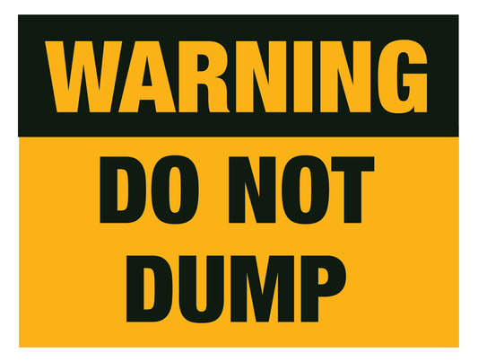 Contract Sign - Warning Do not Dump