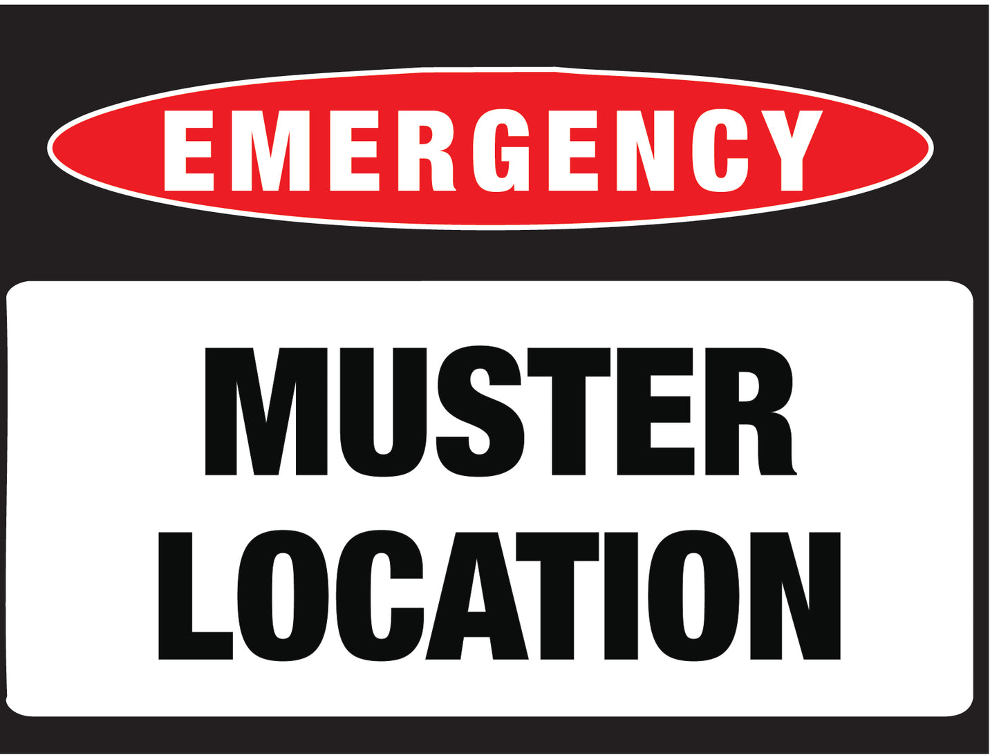 Emergency Muster Point Sign
