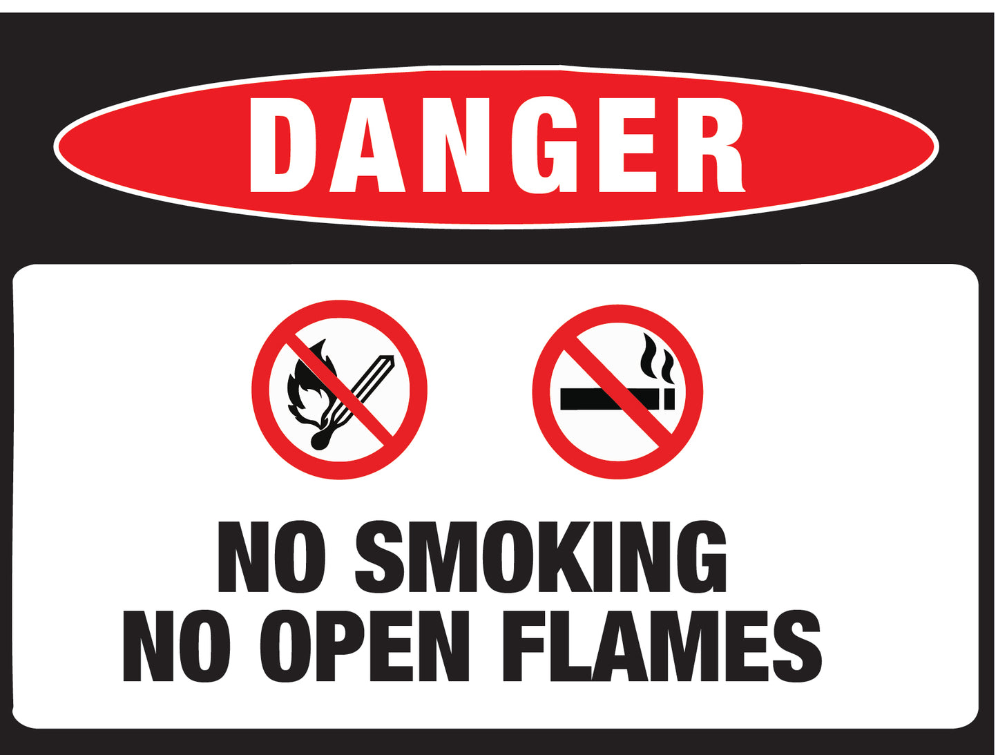 Danger: No Smoking No Open Flame Sign