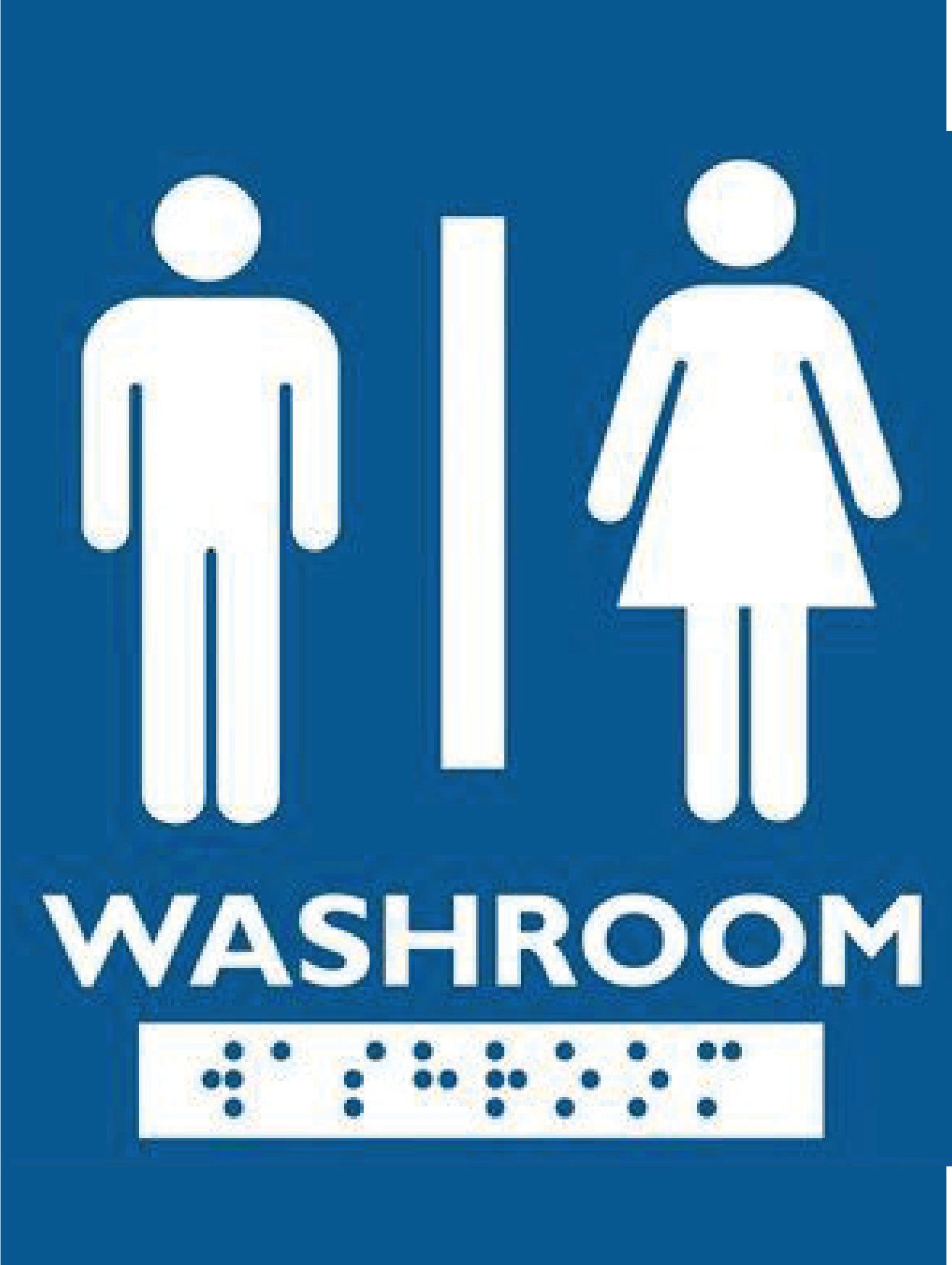 Family Accessible Washroom Bilingual Braille Sign