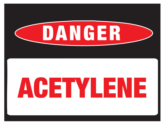 Acetylene Danger Sign