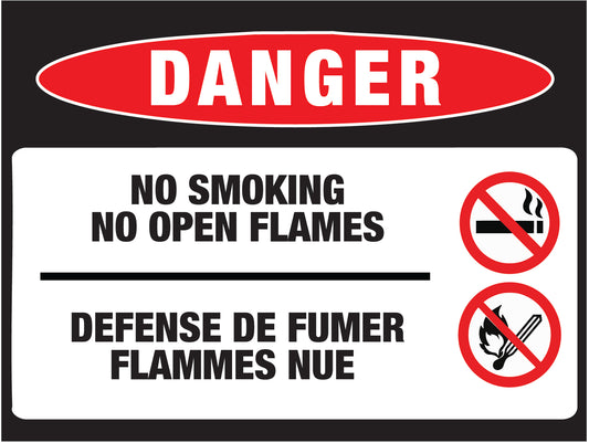 Danger - No Smoking Bilingual A
