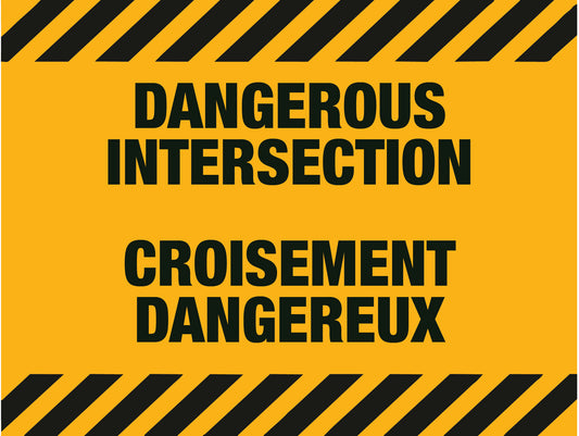 Danger - Dangerous Intersection Bilingual