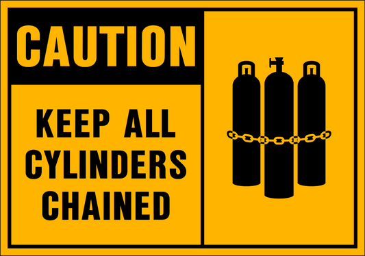 Caution - Keep Cylinders Chained