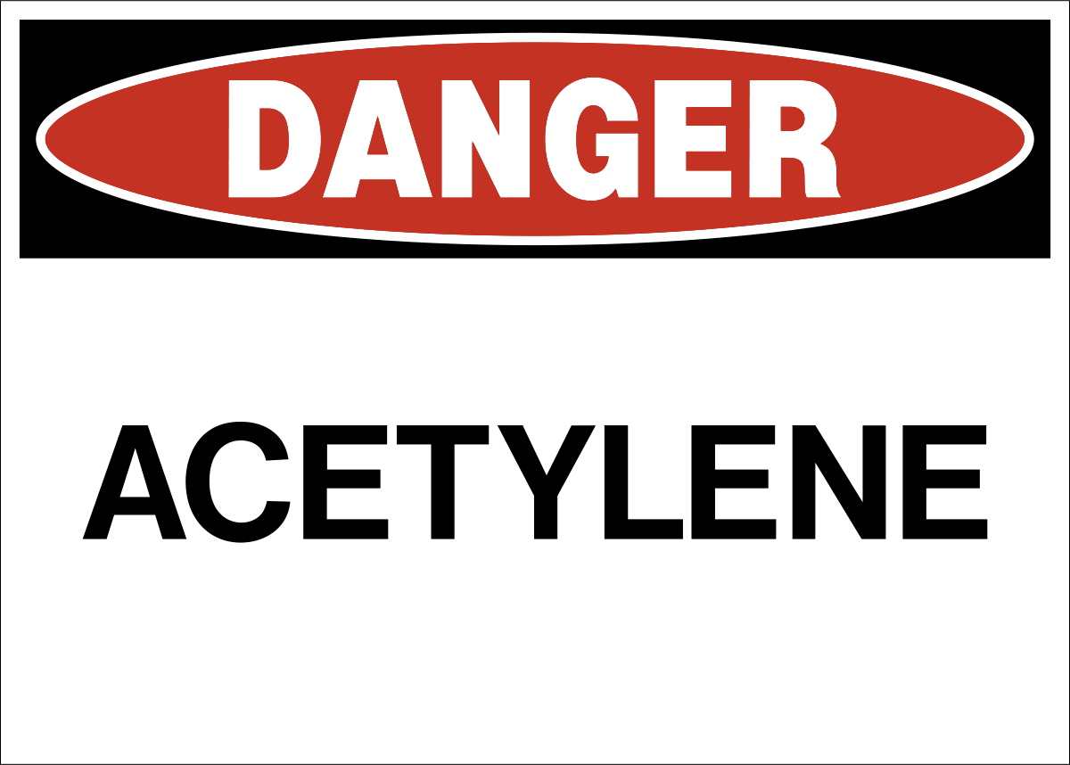Acetylene Danger Sign