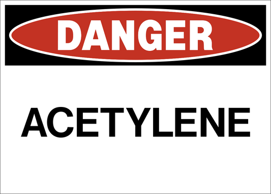 Acetylene Danger Sign