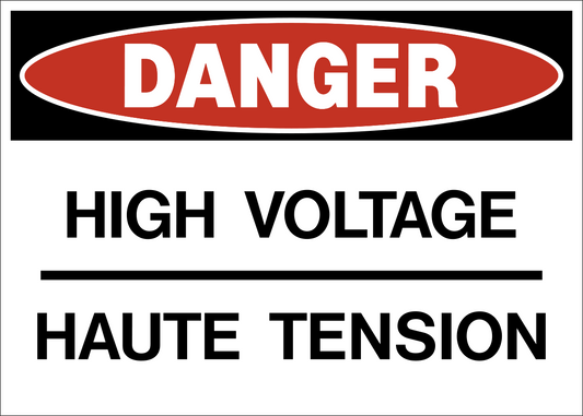 Danger - High Voltage Bilingual
