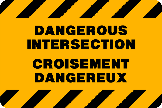 Danger - Dangerous Intersection Bilingual