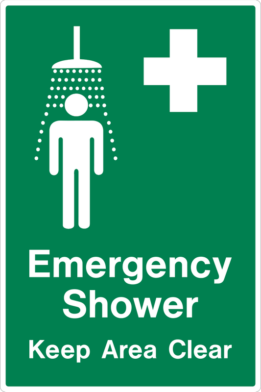 Emergency Shower Keep Area Clear OSHA