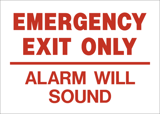 Emergency Exit Only Alarm