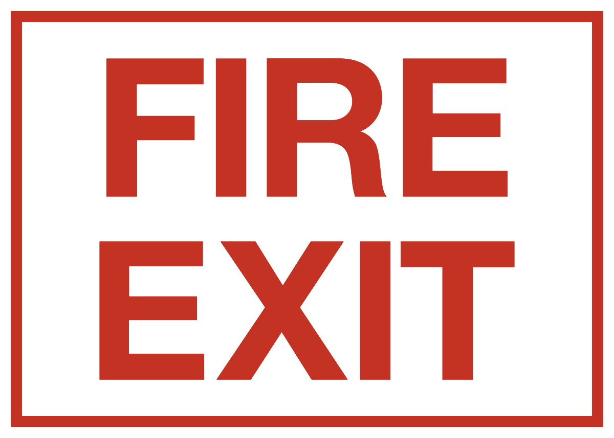 Fire Exit Sign