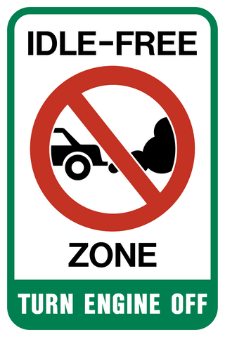Idle Free Engine Off Parking Sign