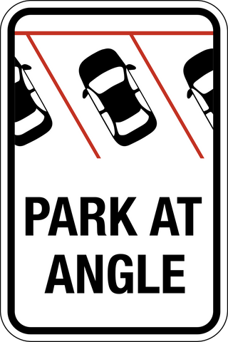 Park at Angle Parking Sign