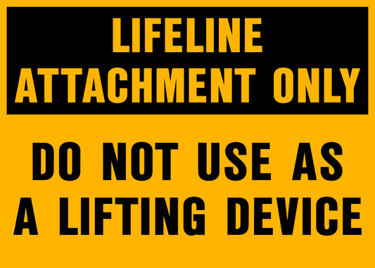 Caution - Fall Protection Lifeline