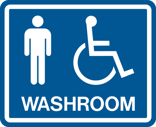 Men Accessible Washroom Sign (No Line)