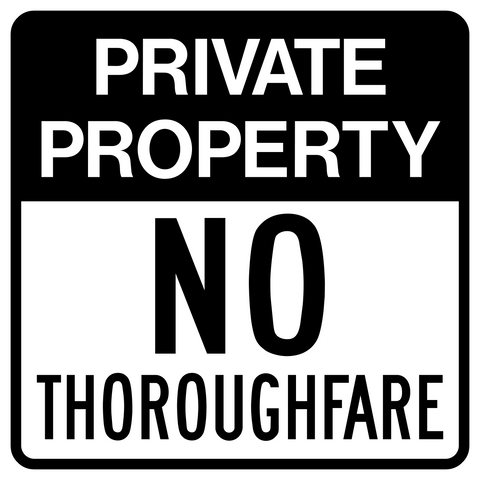 No Thoroughfare Sign